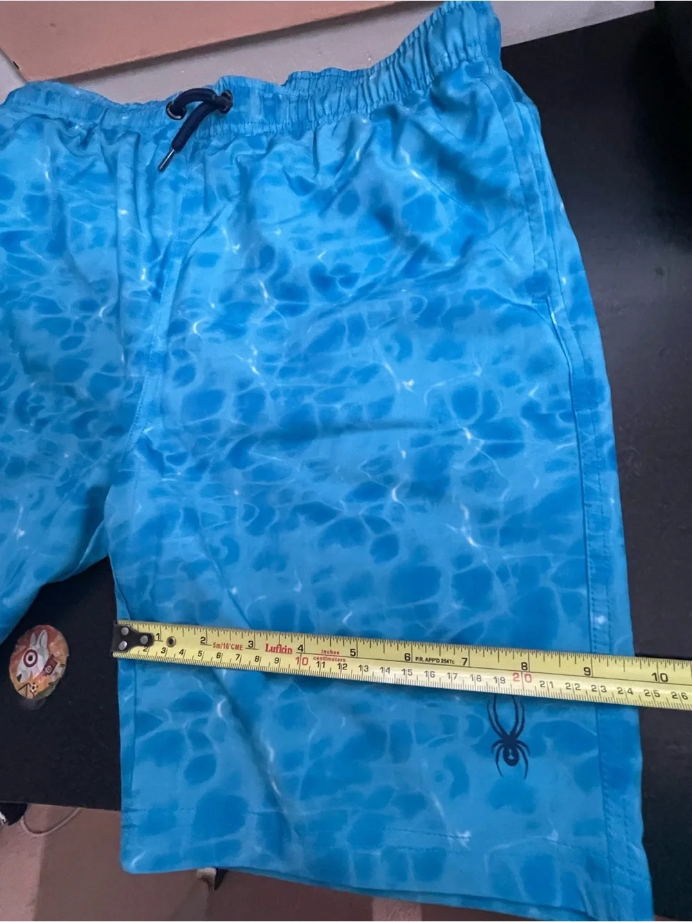 Spyder teens Teal Blue Lightweight Swim Shorts( size: L 14/16)